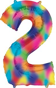 34" Anagram Number 2 Rainbow Splash