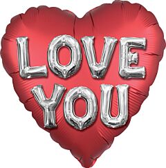 28" Satin Love You Letters Jumbo