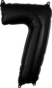 26" Number 7 Black