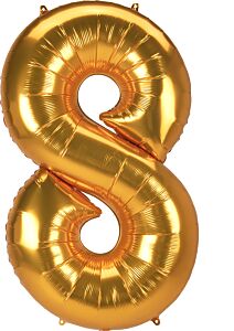 53" Anagram Jumbo Number 8 Gold