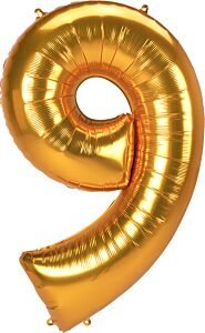 54" Anagram Jumbo Number 9 Gold