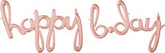 76" Phrase Script Hbday Rose Gold