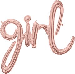 Phrase Script Girl Rose Gold