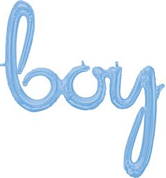 Phrase Script Boy Pale Blue