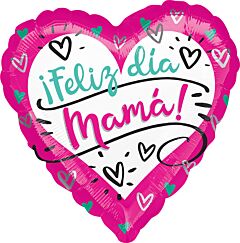 17" Feliz Dia Mama Hearts