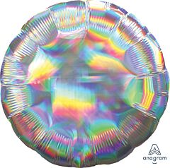 18" Iridescent Silver Round