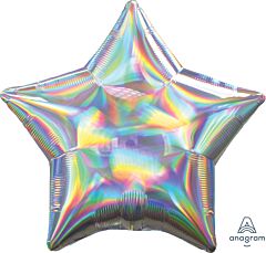 19" Iridescent Silver Star