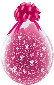 18" Qualatex Flowers-A-Round Latex Clear