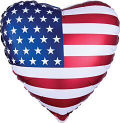 18" Satin Heart Flag