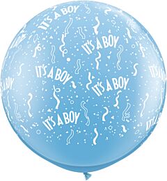 3' Qualatex It's a Boy-A-Round Latex - Light Blue