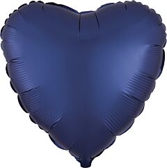 17" Luxe Navy Heart