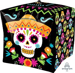 15" Vibrant Day of the Dead Cubez