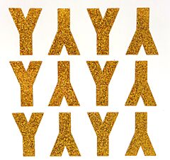 1.5" Old Gold Glitter Letter Y