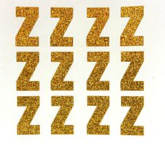 1.5" Old Gold Glitter Letter Z