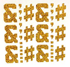 1.5" Old Gold Glitter Ampersand