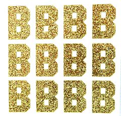 1.5" Soft Gold Glitter Letter B
