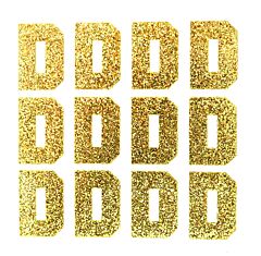 1.5" Soft Gold Glitter Letter D