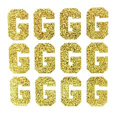1.5" Soft Gold Glitter Letter G