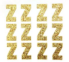 1.5" Soft Gold Glitter Letter Z