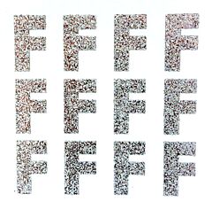 1.5" Silver Glitter Letter F