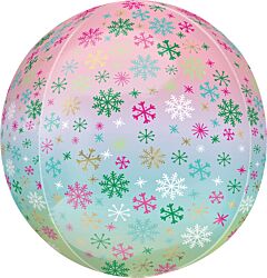16" Ombre Snowflakes Orbz