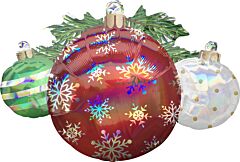 35" Iridescent Ornaments