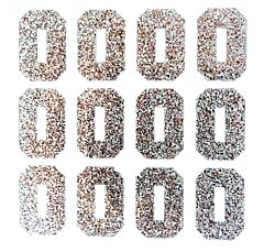 1.5" Silver Glitter Letter O/0