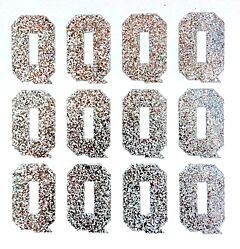 1.5" Silver Glitter Letter Q