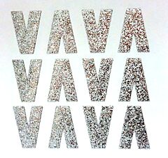 1.5" Silver Glitter Letter V