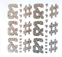 1.5" Silver Glitter Ampersand