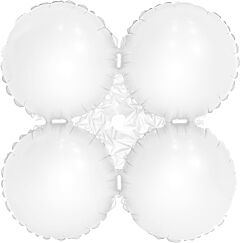 18" Quad Metallic  White