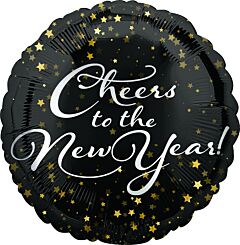 18" Cheers To New Year with ribbon