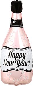 26" Happy New Year Rose Gold Bottle