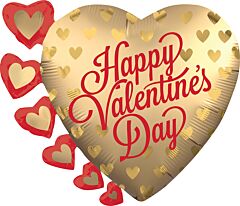 24" Satin Infused Pretty Gold Hearts