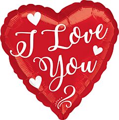 17" White Love Script