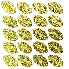 Football Glitter Sticker-Soft Gold
