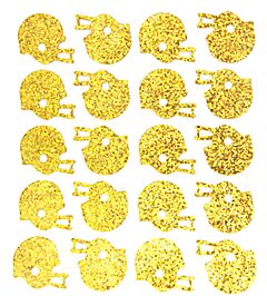Helmet Glitter Sticker -Old Gold