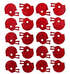 Helmet Glitter Sticker - Red