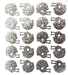 Helmet Glitter Sticker - Silver