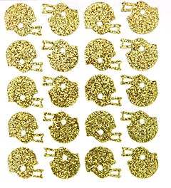 Helmet Glitter Sticker -Soft Gold