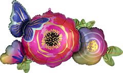 37" Satin Flowers/Butterfly