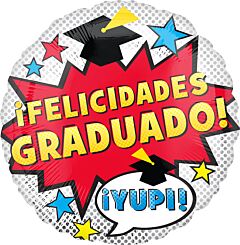 17" Felicidades Graduado Dots