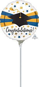 4" Blue and Gold Grad