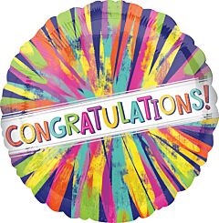 17" Congrats Painterly Burst