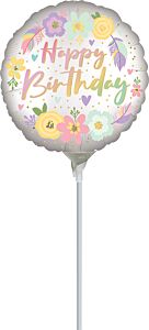 9" Boho Birthday Flowers