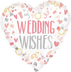 18" Pink Wedding Wishes
