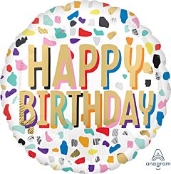 17" Happy Confetti Birthday