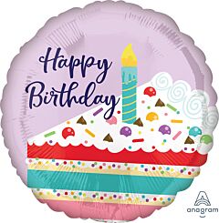 17" Purple Confetti Cake