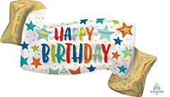 39" Iridescent Birthday Banner