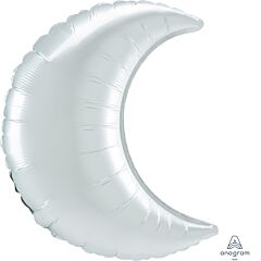 17" White Satin Crescent